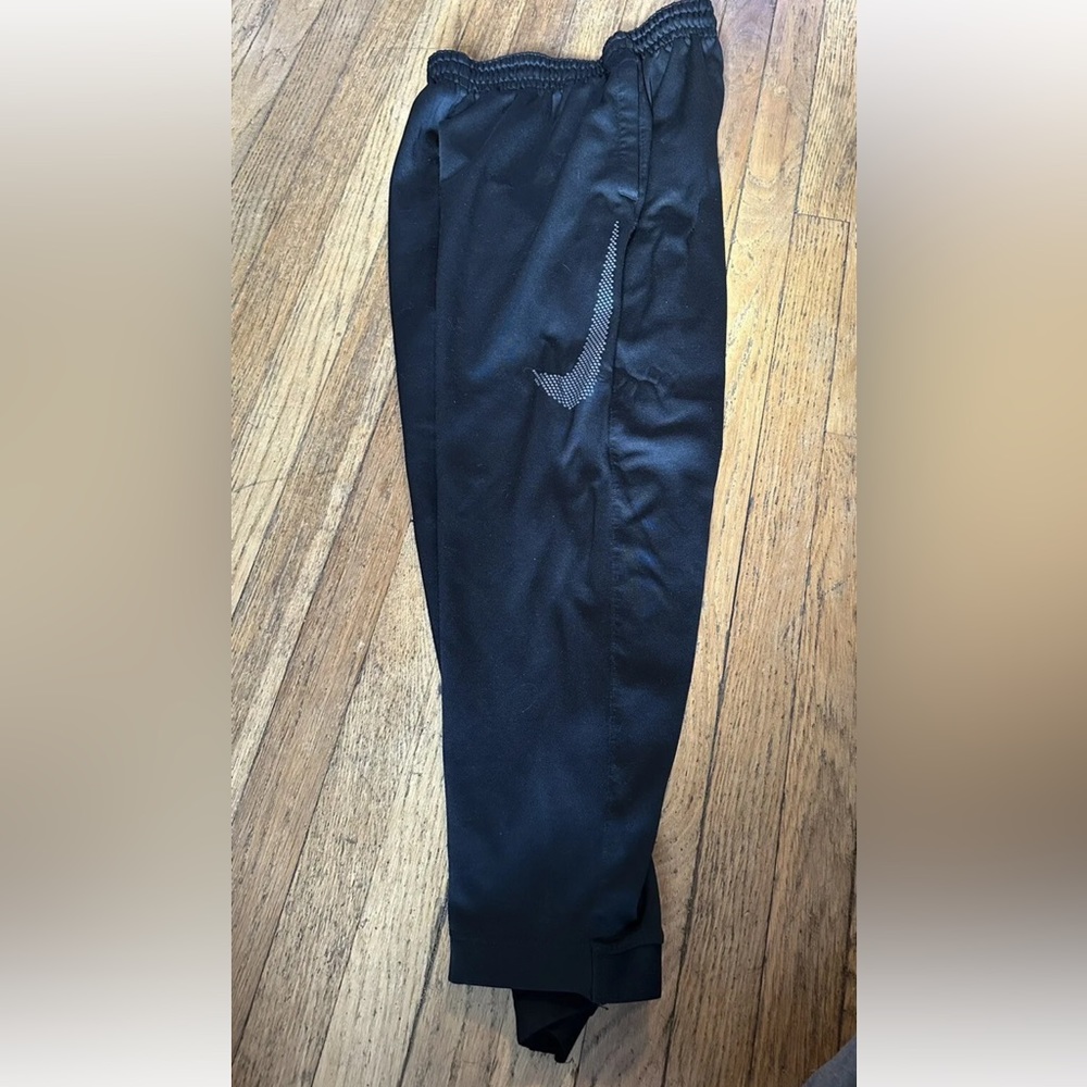 NIKE Dri Fit Black Athletic Training Pants 872954 010 Mens L Fleece Lining